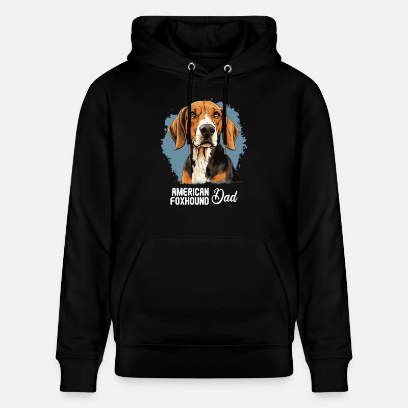 Chien American Foxhound - Sweat à capuche bio CRUISER Stanley/Stella Unisexe - noir