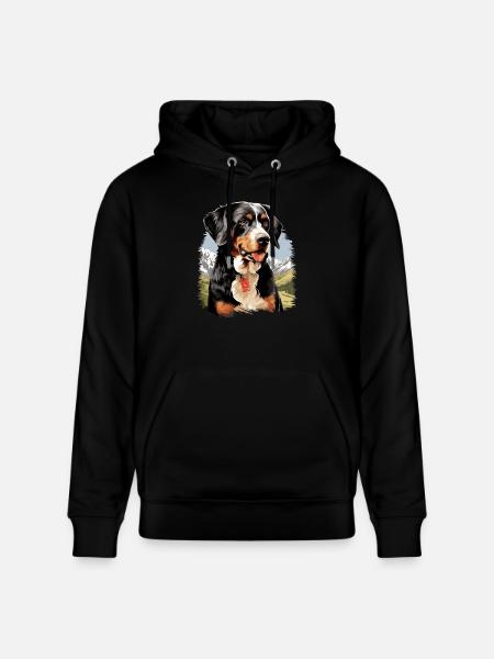 Dog Appenzeller Mountain Dog - Stanley/Stella CRUISER Unisex Organic Hoodie - black