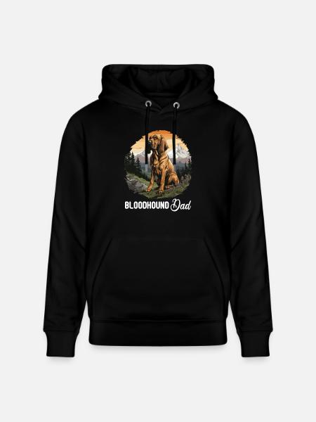 Hund Bloodhound - Stanley/Stella Unisex Bio-Hoodie CRUISER  - Schwarz