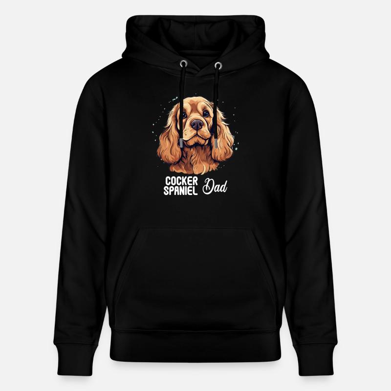 Hund Cocker Spaniel - Stanley/Stella Unisex Bio-Hoodie CRUISER  - Schwarz