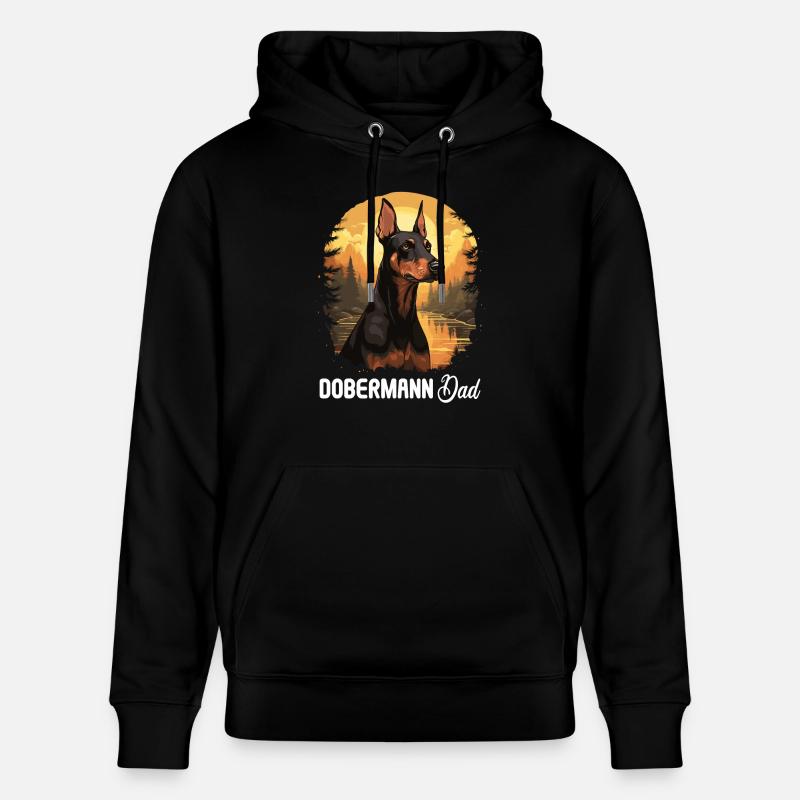 Chien Doberman - Sweat à capuche bio CRUISER Stanley/Stella Unisexe - noir
