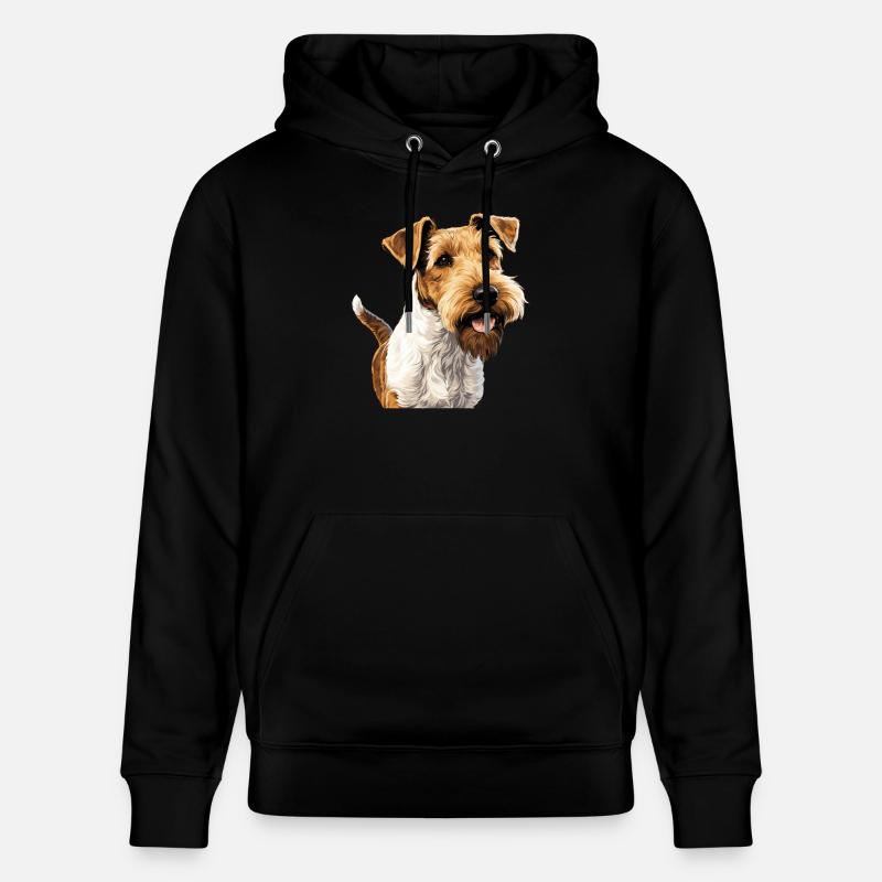 Chien Fox Terrier - Sweat à capuche bio CRUISER Stanley/Stella Unisexe - noir