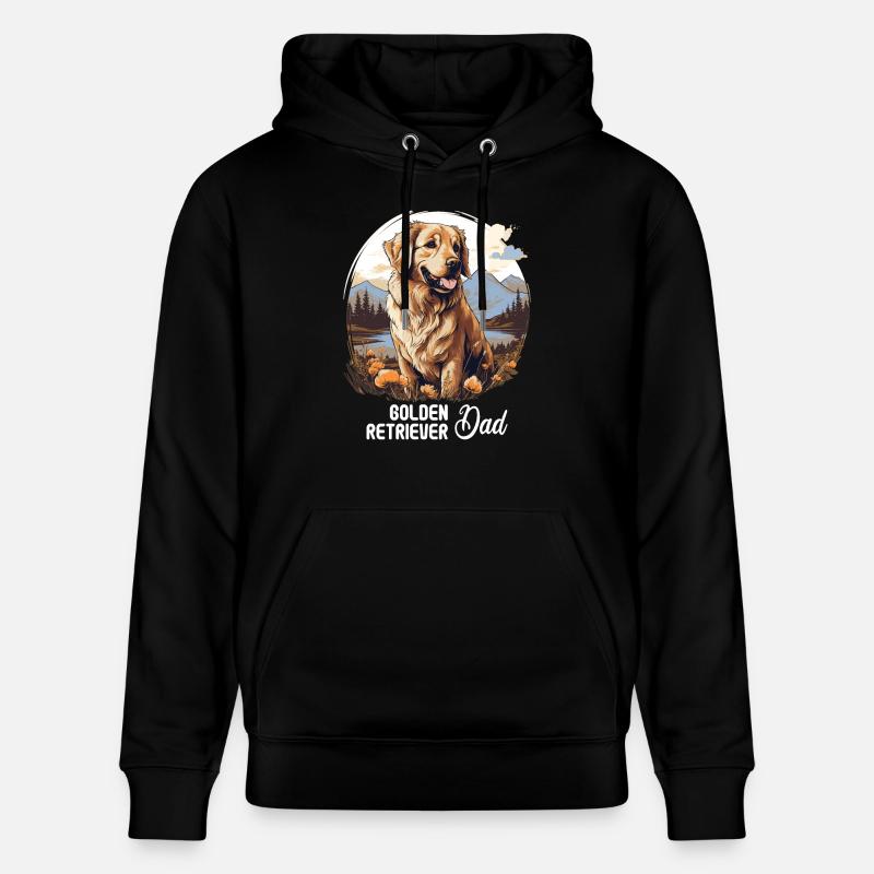 Chien Golden Retriever - Sweat à capuche bio CRUISER Stanley/Stella Unisexe - noir