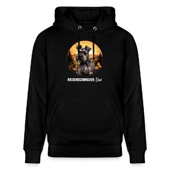 Riesenschnauzer - Stanley/Stella Unisex Bio-Hoodie CRUISER  - Schwarz - Vorne - Alina (178cm) & Michal (187cm)