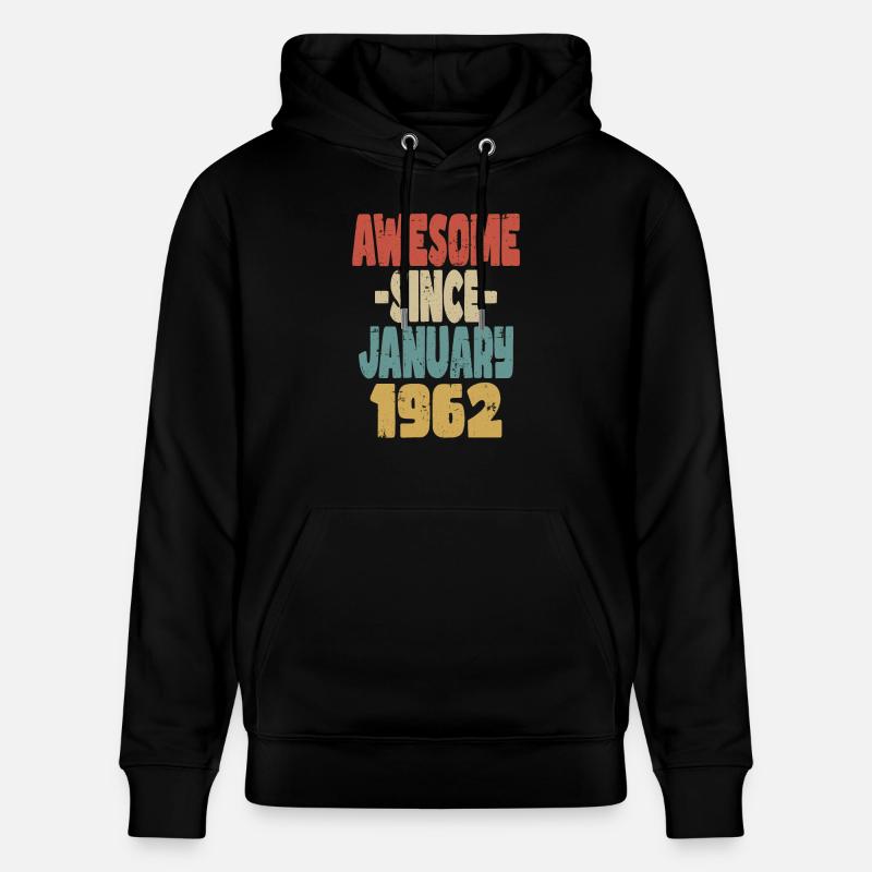 Génial janvier 1954 - Sweat à capuche bio CRUISER Stanley/Stella Unisexe - noir