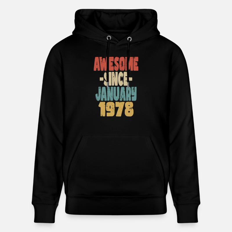 Génial janvier 1978 - Sweat à capuche bio CRUISER Stanley/Stella Unisexe - noir