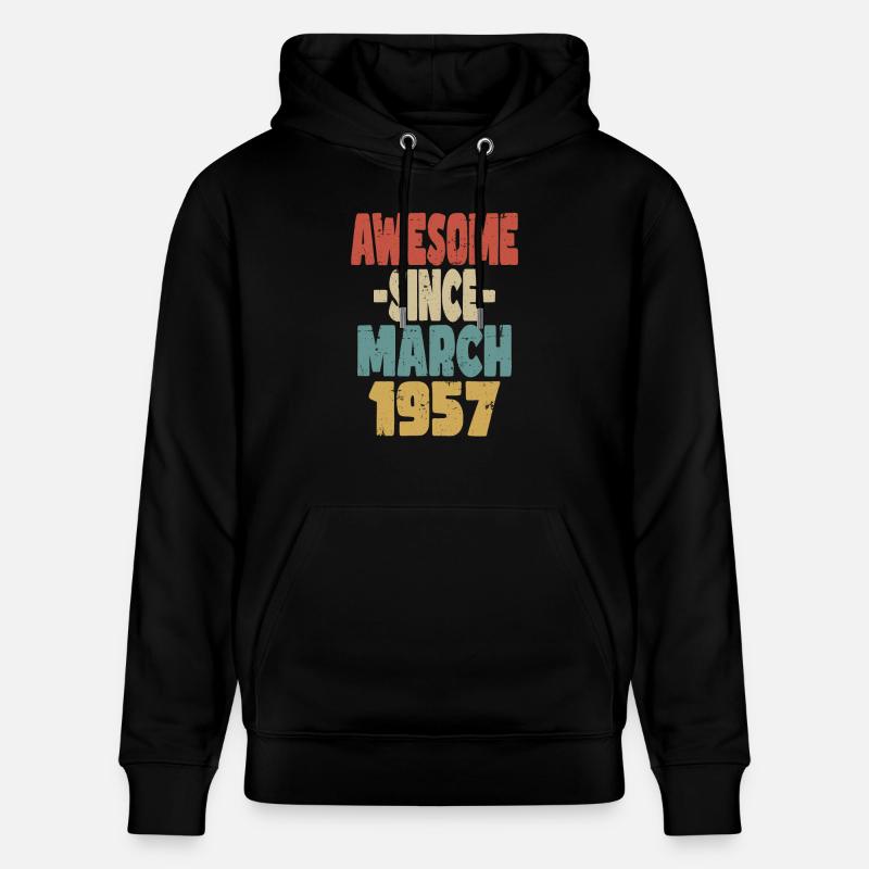 Génial mars 1957 - Sweat à capuche bio CRUISER Stanley/Stella Unisexe - noir