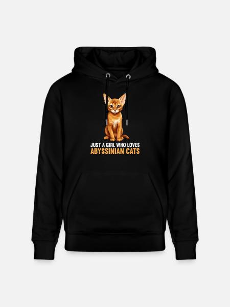 Abyssinian Cat Abessinierkatze - Stanley/Stella CRUISER Unisex Organic Hoodie - black