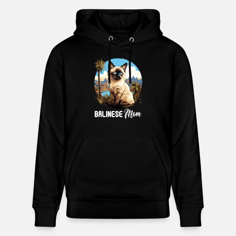 Chat balinais Balinesenkatze - Sweat à capuche bio CRUISER Stanley/Stella Unisexe - noir
