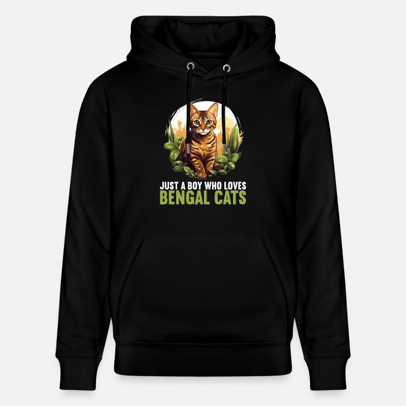 Chat du Bengale Bengalkatze - Sweat à capuche bio CRUISER Stanley/Stella Unisexe - noir