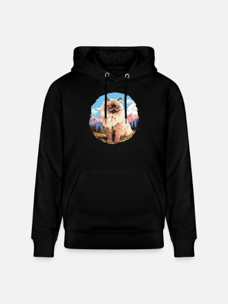 Himalayan Cat Colourpoint Katze - Stanley/Stella CRUISER Unisex Organic Hoodie - black