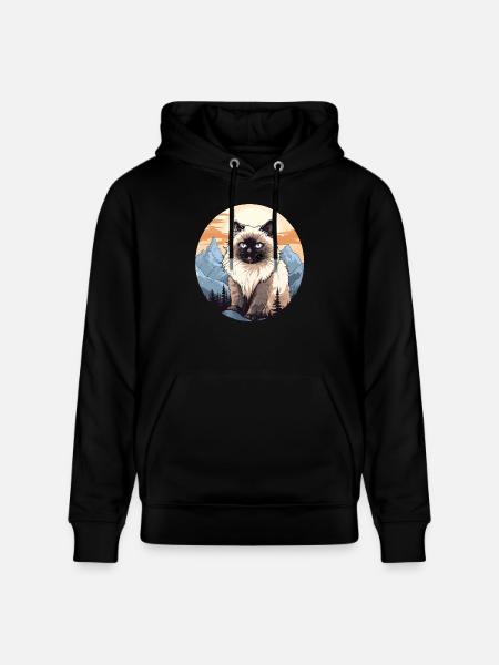 Himalayan Cat Colourpoint Katze - Stanley/Stella CRUISER Unisex Organic Hoodie - black