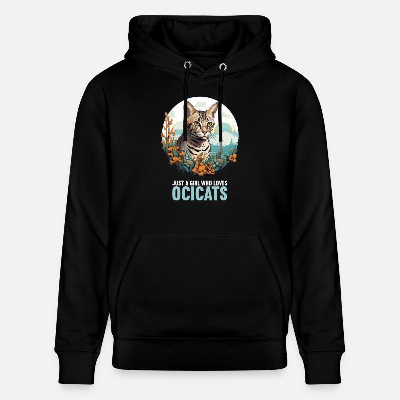 Ocicat Chaton Ocicat Chat - Sweat à capuche bio CRUISER Stanley/Stella Unisexe - noir