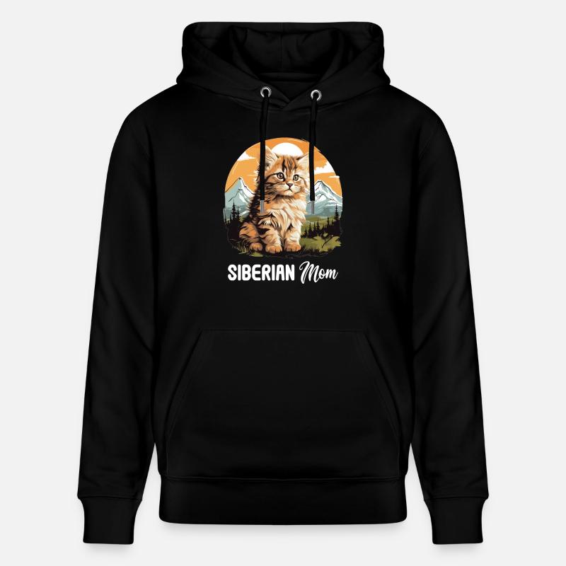 Chat Sibérien Sibirische Katze - Sweat à capuche bio CRUISER Stanley/Stella Unisexe - noir
