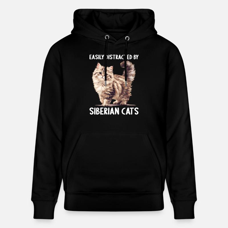 Chat Sibérien Sibirische Katze - Sweat à capuche bio CRUISER Stanley/Stella Unisexe - noir