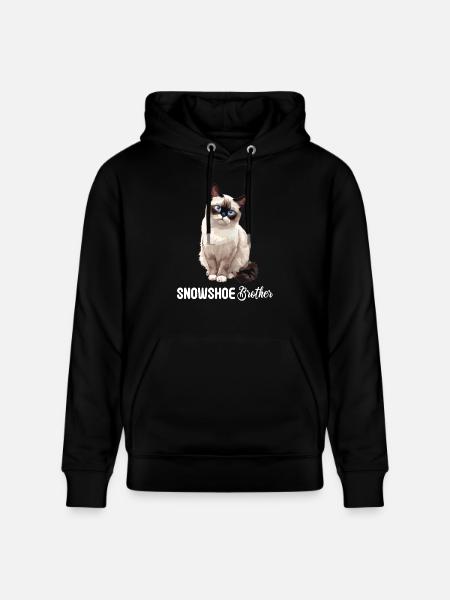 Snowshoe Kitten Snowshoe Cat - Stanley/Stella CRUISER Unisex Organic Hoodie - black