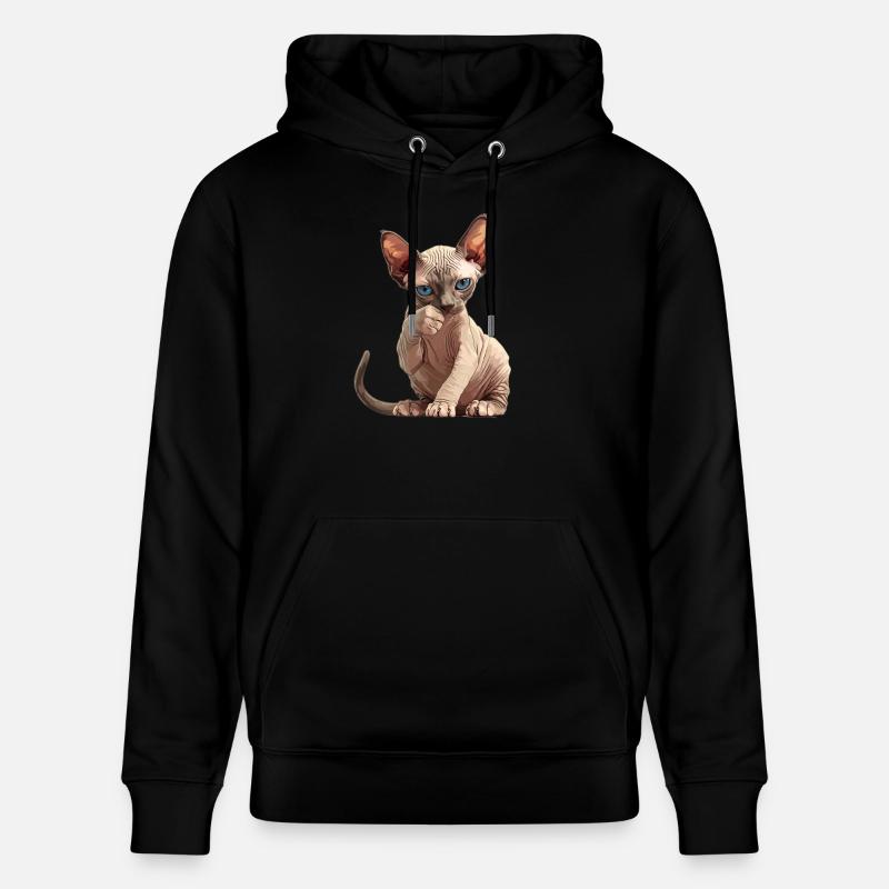 Sphynx Kätzchen Sphynx Katze - Stanley/Stella Unisex Bio-Hoodie CRUISER  - Schwarz