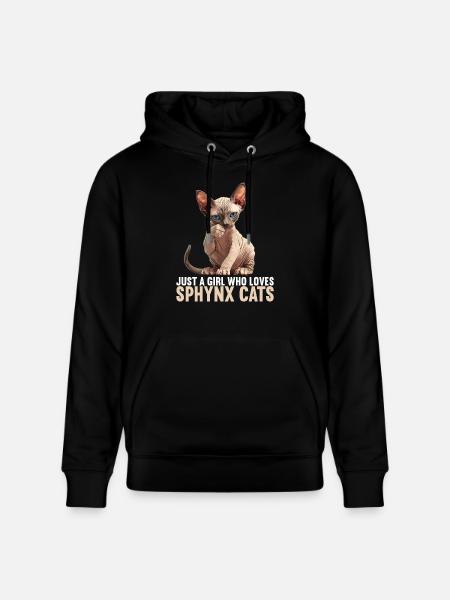 Sphynx Kitten Sphynx Cat - Stanley/Stella CRUISER Unisex Organic Hoodie - black