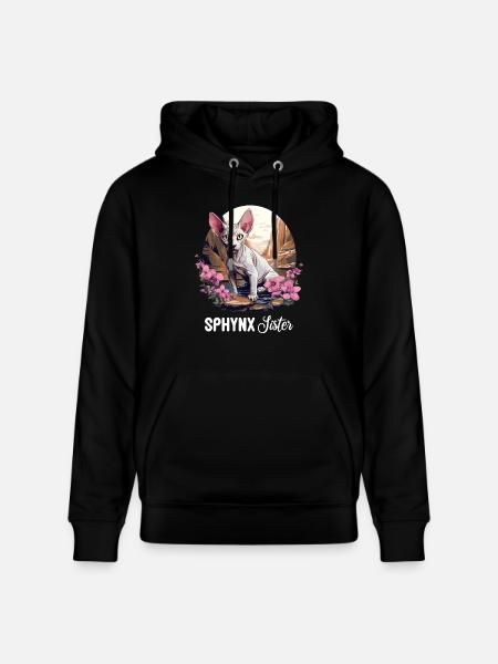 Sphynx Kitten Sphynx Cat - Stanley/Stella CRUISER Unisex Organic Hoodie - black