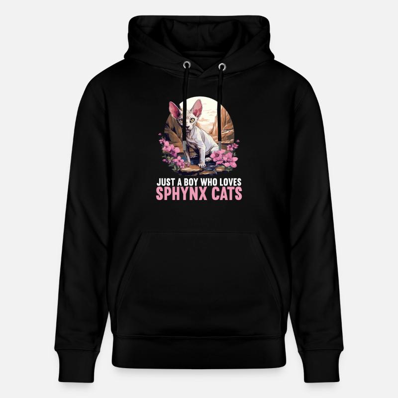 Chaton Sphynx Chat Sphynx - Sweat à capuche bio CRUISER Stanley/Stella Unisexe - noir