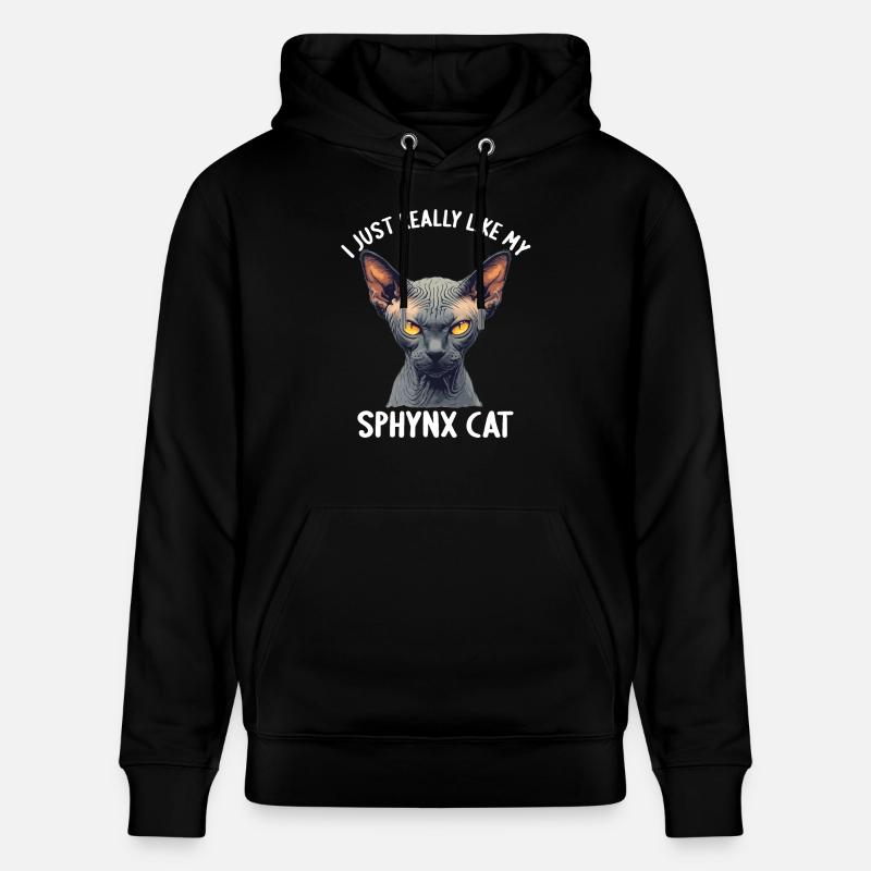 Sphynx Kätzchen Sphynx Katze - Stanley/Stella Unisex Bio-Hoodie CRUISER  - Schwarz