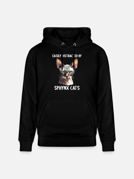 Sphynx Kitten Sphynx Cat - Stanley/Stella CRUISER Unisex Organic Hoodie - black