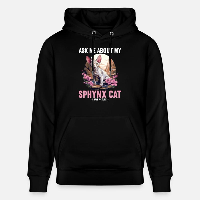 Sphynx Kätzchen Sphynx Katze - Stanley/Stella Unisex Bio-Hoodie CRUISER - Schwarz