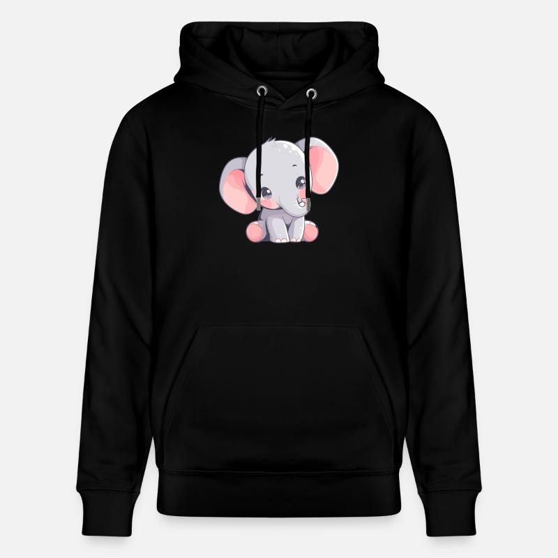 Éléphant Éléphant - Sweat à capuche bio CRUISER Stanley/Stella Unisexe - noir