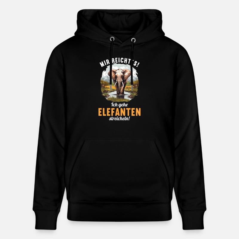 Éléphant Éléphant - Sweat à capuche bio CRUISER Stanley/Stella Unisexe - noir
