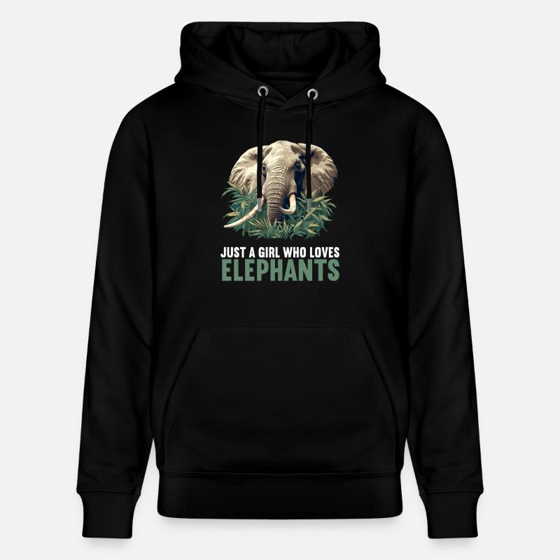 Elefanten Elefant - Stanley/Stella Unisex Bio-Hoodie CRUISER - Schwarz