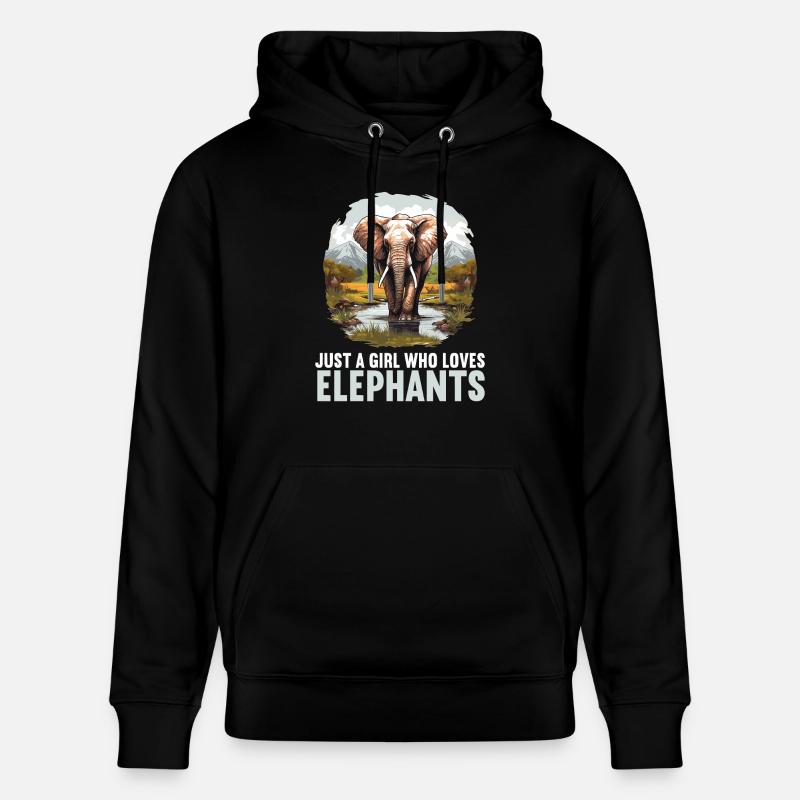 Éléphant Éléphant - Sweat à capuche bio CRUISER Stanley/Stella Unisexe - noir