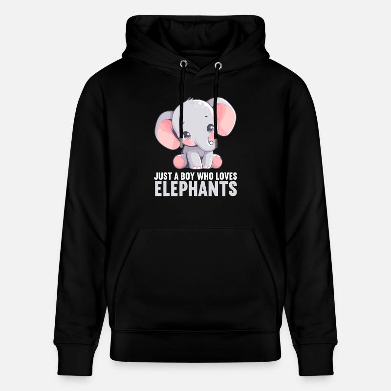 Elefanten Elefant - Stanley/Stella Unisex Bio-Hoodie CRUISER - Schwarz