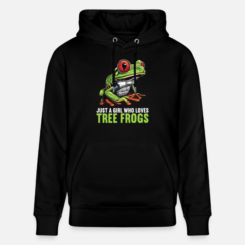Tree Frog Baumfrösche Baumfrosch - Stanley/Stella Unisex Bio-Hoodie CRUISER  - Schwarz