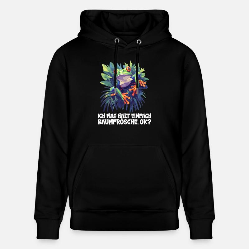 Tree Frog Baumfrösche Baumfrosch - Stanley/Stella CRUISER Unisex Organic Hoodie - black