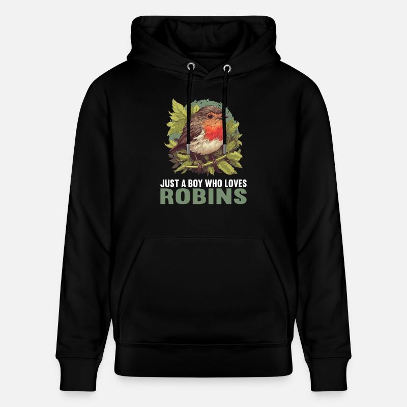 Robin Rotkehlchen - Sweat à capuche bio CRUISER Stanley/Stella Unisexe - noir