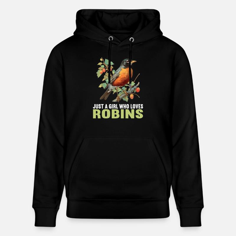 Robin Rotkehlchen - Sweat à capuche bio CRUISER Stanley/Stella Unisexe - noir