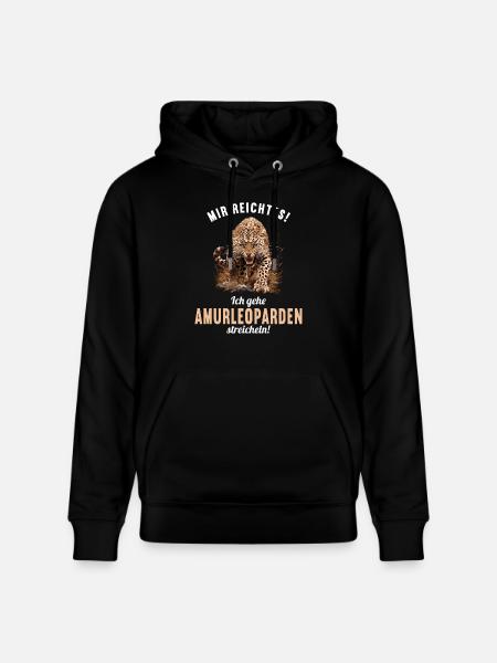 Amur Leopard Amurleoparden Amurleopard - Stanley/Stella CRUISER Unisex Organic Hoodie - black