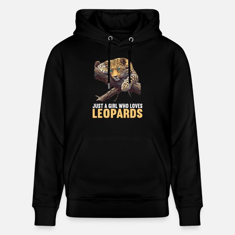 Léopard léopard - Sweat à capuche bio CRUISER Stanley/Stella Unisexe - noir