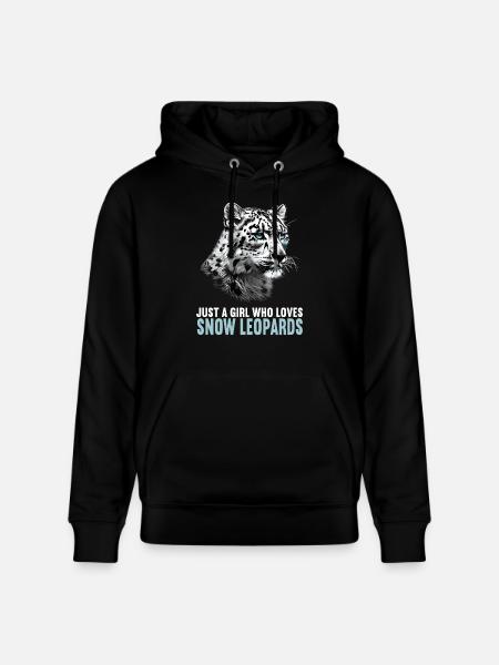 Snow Leopard Schneeleoparden Schneeleopard - Stanley/Stella CRUISER Unisex Organic Hoodie - black
