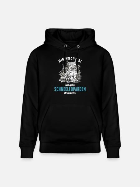 Snow Leopard Schneeleoparden Schneeleopard - Stanley/Stella CRUISER Unisex Organic Hoodie - black