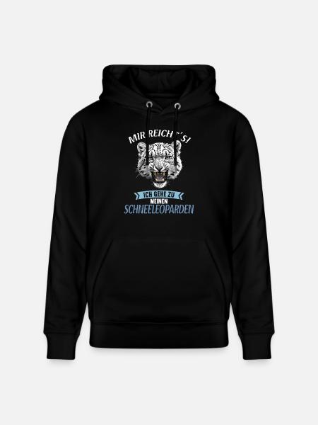 Snow Leopard Schneeleoparden Schneeleopard - Stanley/Stella CRUISER Unisex Organic Hoodie - black