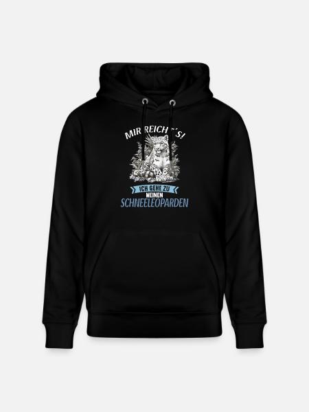 Snow Leopard Schneeleoparden Schneeleopard - Stanley/Stella CRUISER Unisex Organic Hoodie - black