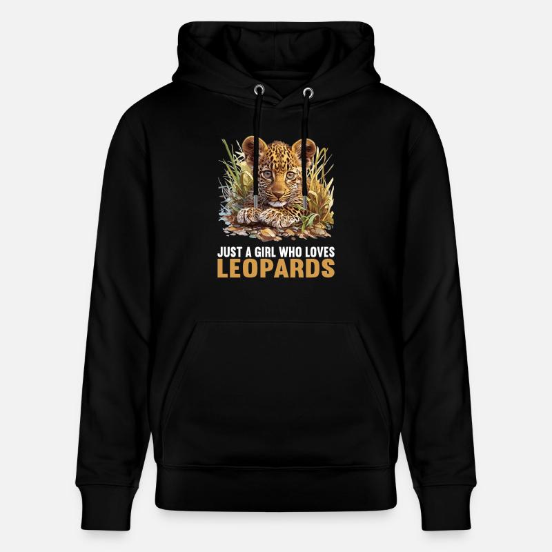 Léopard léopard - Sweat à capuche bio CRUISER Stanley/Stella Unisexe - noir