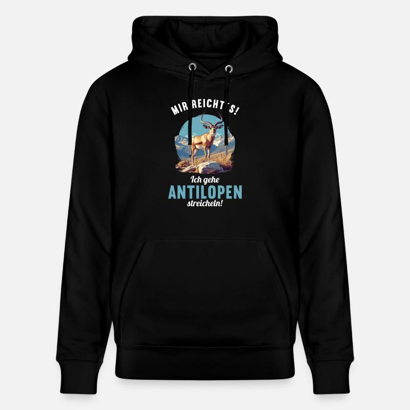 Antilope antilope antilope ouverte - Sweat à capuche bio CRUISER Stanley/Stella Unisexe - noir