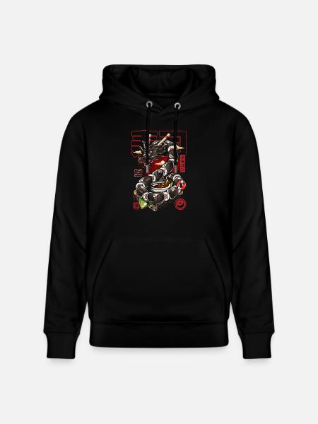 Japan Großer Sushi-Drache - Stanley/Stella Unisex Bio-Hoodie CRUISER  - Schwarz
