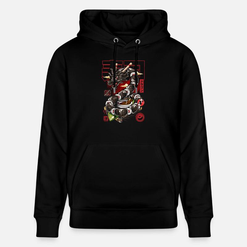Japon Great sushi Dragon - Sweat à capuche bio CRUISER Stanley/Stella Unisexe - noir