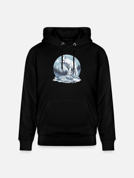 Arctic Fox Polarfüchse Polarfuchs - Stanley/Stella CRUISER Unisex Organic Hoodie - black