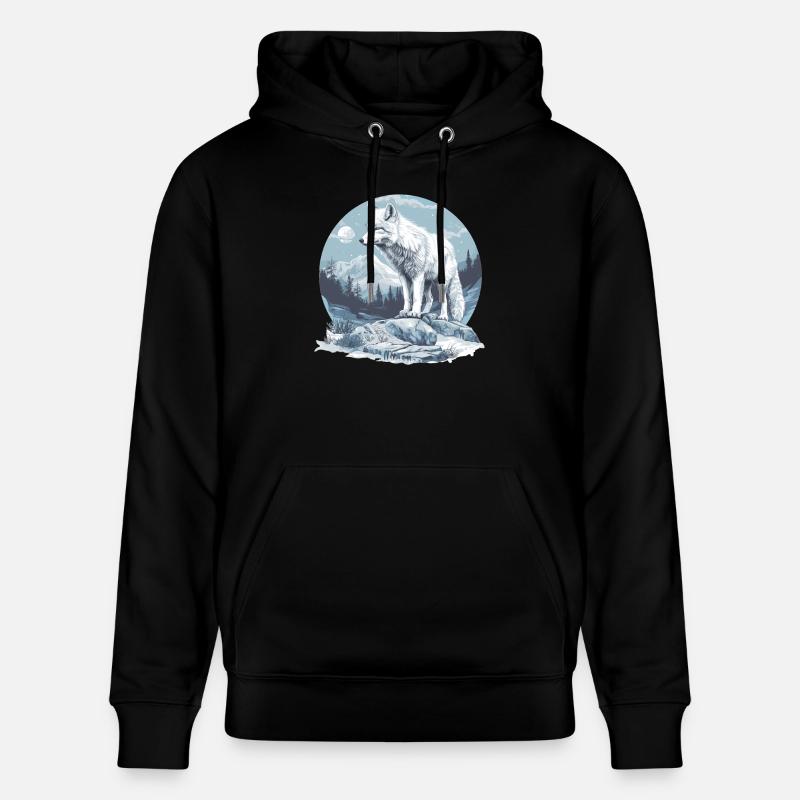 Arctic Fox Polarfüchse Polarfuchs - Stanley/Stella CRUISER Unisex Organic Hoodie - black