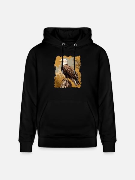 Bald Eagle Weißkopfseeadler - Stanley/Stella CRUISER Unisex Organic Hoodie - black