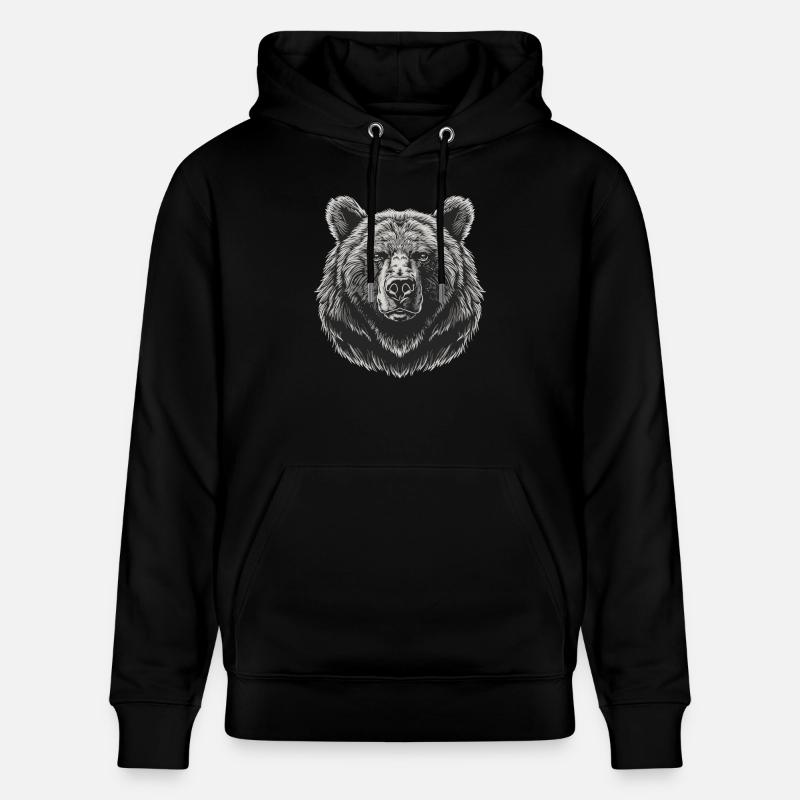 Ours Bären Bär - Sweat à capuche bio CRUISER Stanley/Stella Unisexe - noir